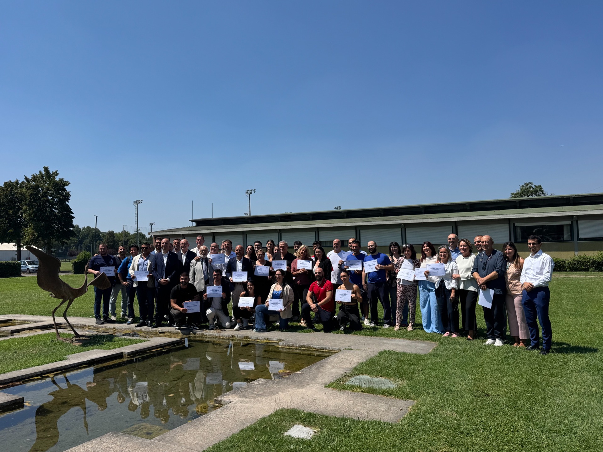Foto di gruppo dei partecipanti al Corso OPES per Dirigenti Sportivi al Centro Giulio Onesti